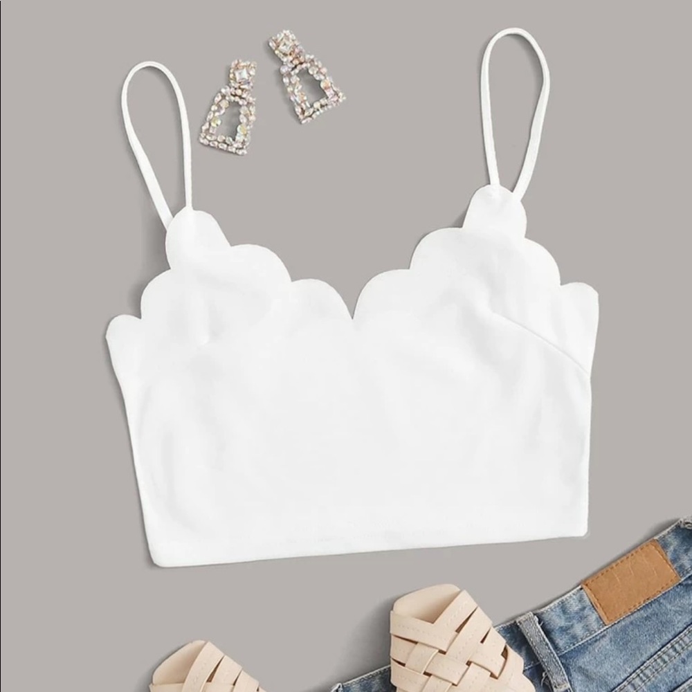✿ White Crop Top ✿